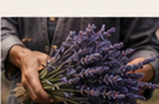 Lavender harvest by hand